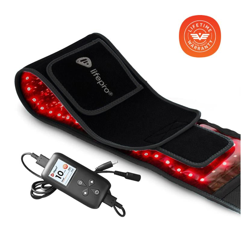 Lifepro Allevared Light Therapy Belt - Lifetime Warranty - 660Nm Red + 850Nm NIR - 105 Triple LED - Skin & Muscle Support - Portable Wraparound - Remote Control